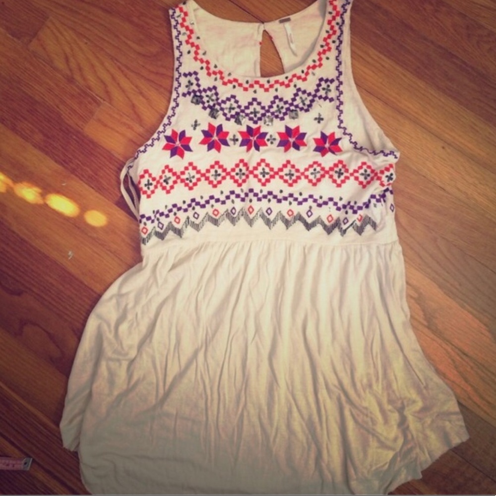 Boho Free People beaded top
